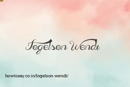 Fogelson Wendi