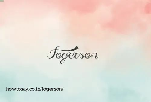Fogerson