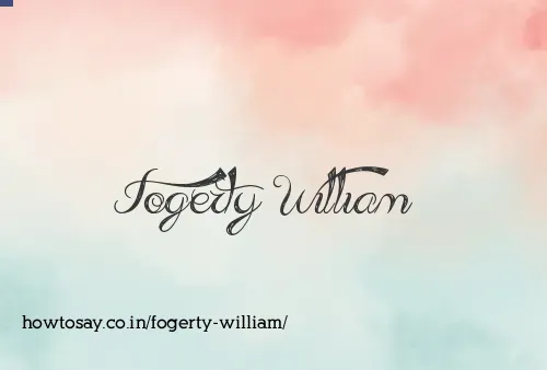 Fogerty William