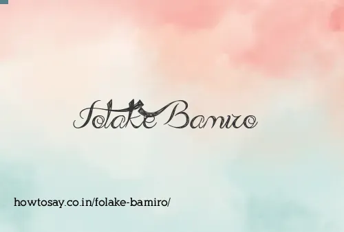 Folake Bamiro