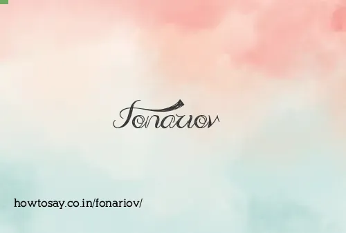 Fonariov