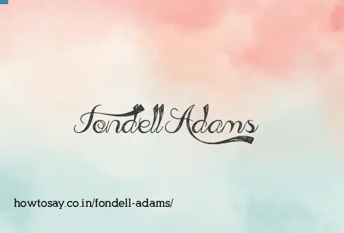 Fondell Adams