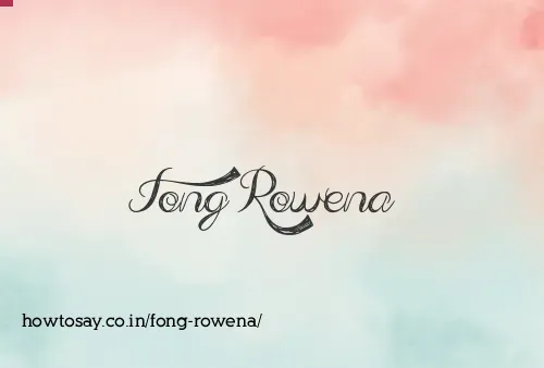 Fong Rowena