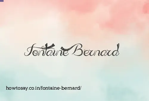 Fontaine Bernard