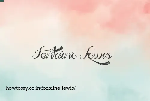 Fontaine Lewis