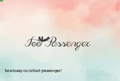 Foot Passenger