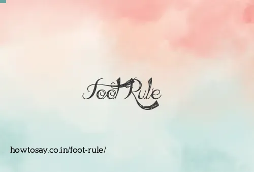 Foot Rule