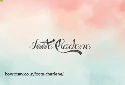 Foote Charlene