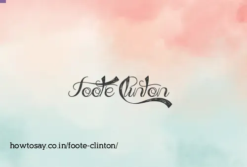 Foote Clinton