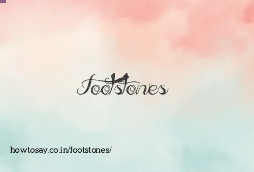 Footstones