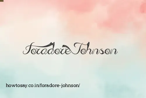 Foradore Johnson