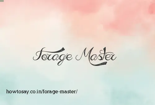 Forage Master