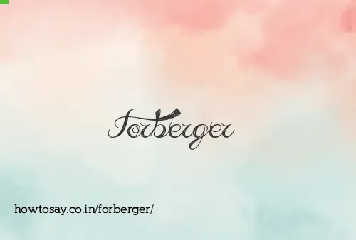Forberger