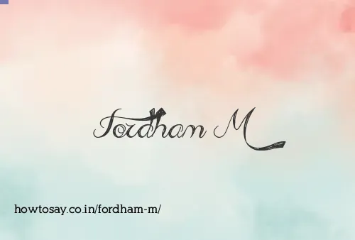 Fordham M