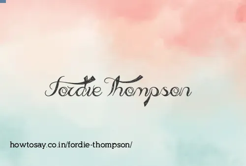 Fordie Thompson