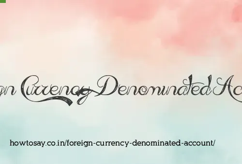 Foreign Currency Denominated Account