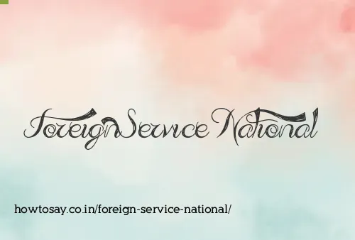 Foreign Service National
