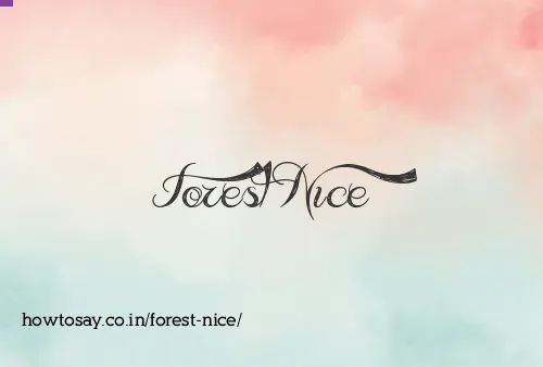 Forest Nice