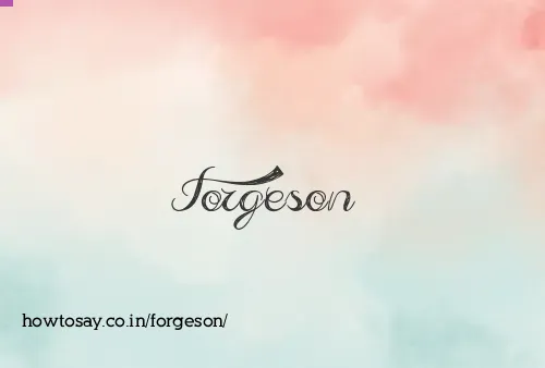 Forgeson