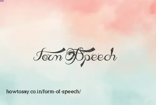 Form Of Speech