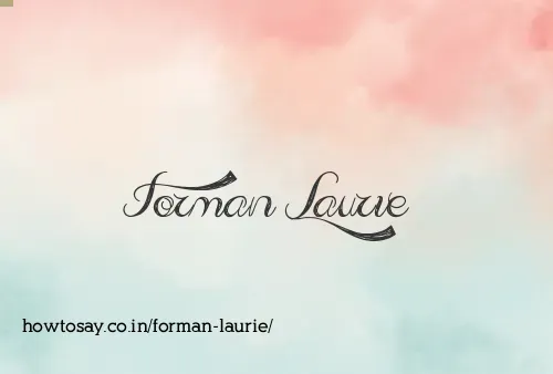Forman Laurie