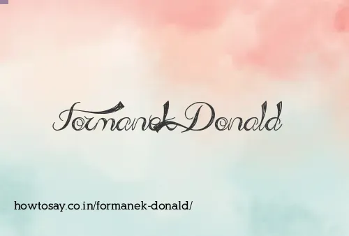 Formanek Donald