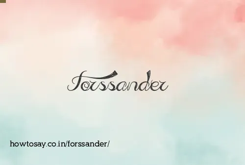 Forssander