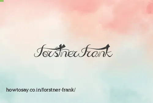 Forstner Frank
