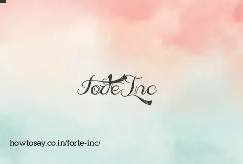 Forte Inc