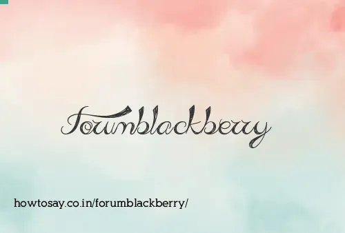 Forumblackberry