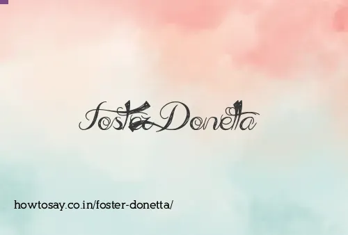 Foster Donetta