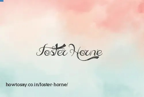 Foster Horne