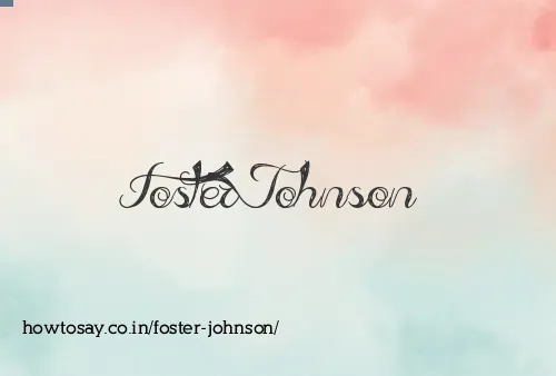 Foster Johnson