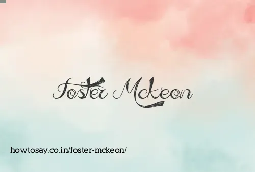 Foster Mckeon