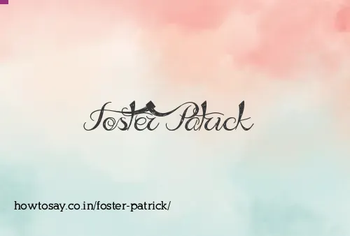 Foster Patrick