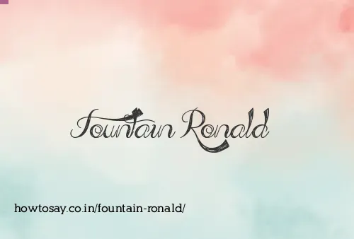 Fountain Ronald