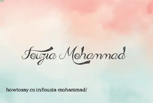 Fouzia Mohammad