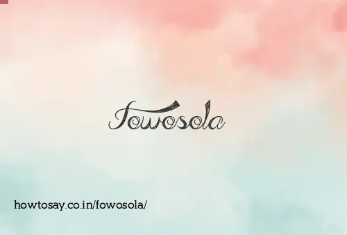 Fowosola