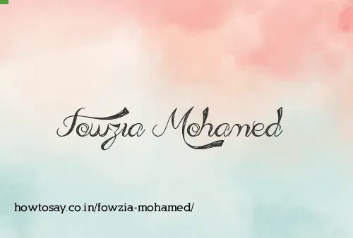 Fowzia Mohamed