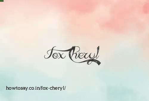 Fox Cheryl