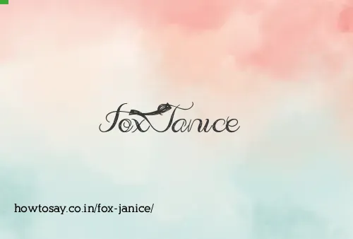 Fox Janice