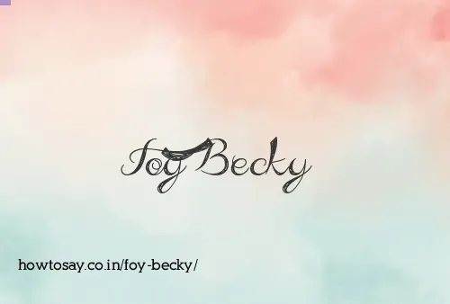 Foy Becky