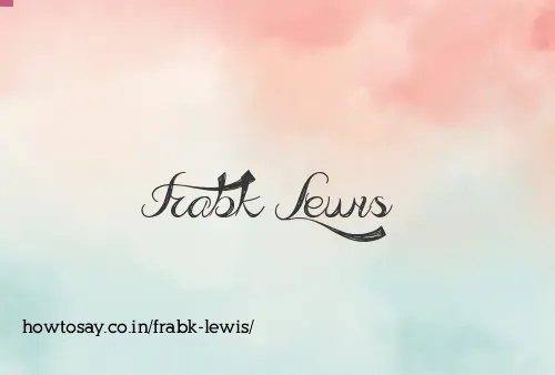 Frabk Lewis