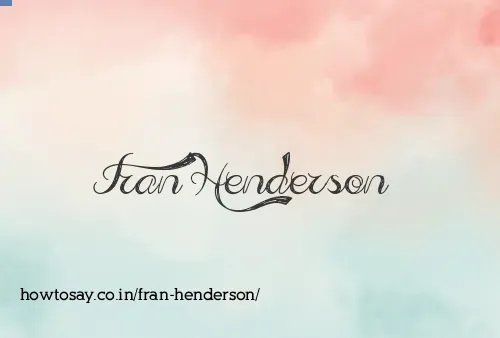 Fran Henderson