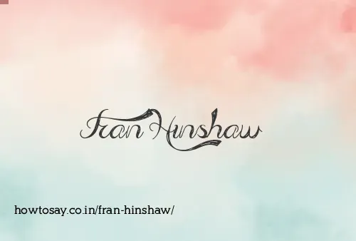 Fran Hinshaw