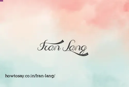 Fran Lang