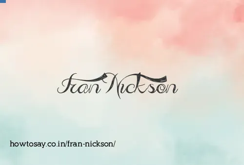 Fran Nickson