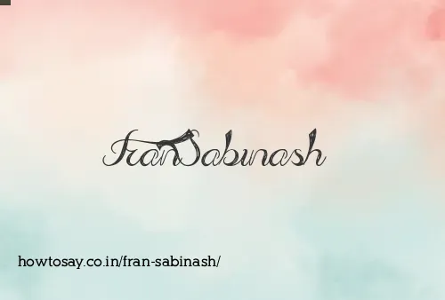 Fran Sabinash