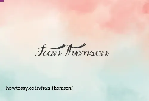 Fran Thomson