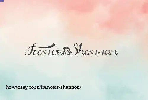 Franceis Shannon